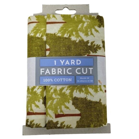Forest Trees Precut 1 Yard Cotton Fabric Square 36 x 44 inches - Picture 1 of 2